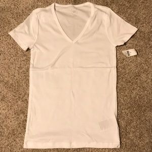 “The Modern Tee” White V Neck